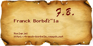 Franck Borbála névjegykártya
